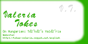 valeria tokes business card